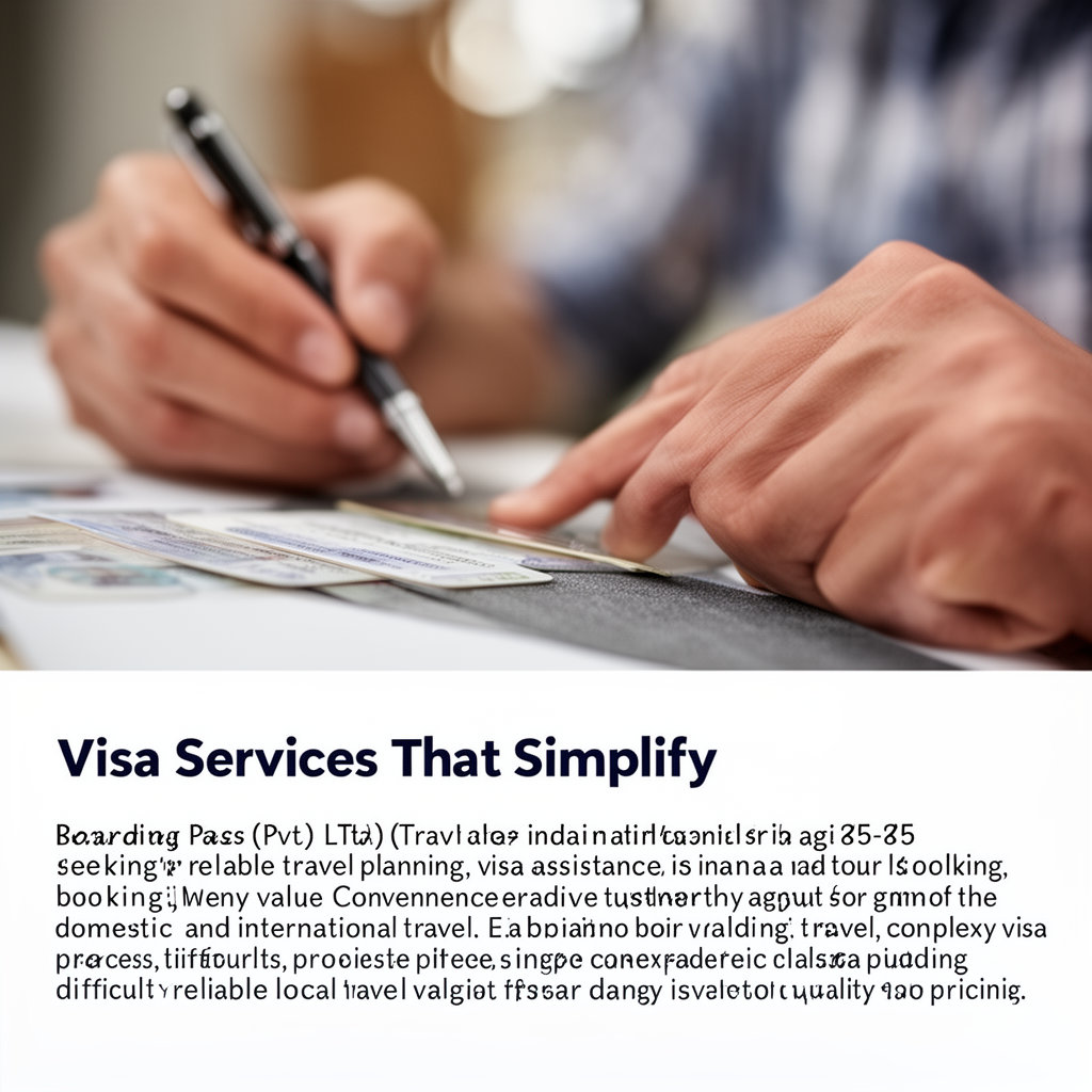 Boarding Pass (Pvt) Ltd visa services showing passport and travel documents for professional visa assistance in Karachi